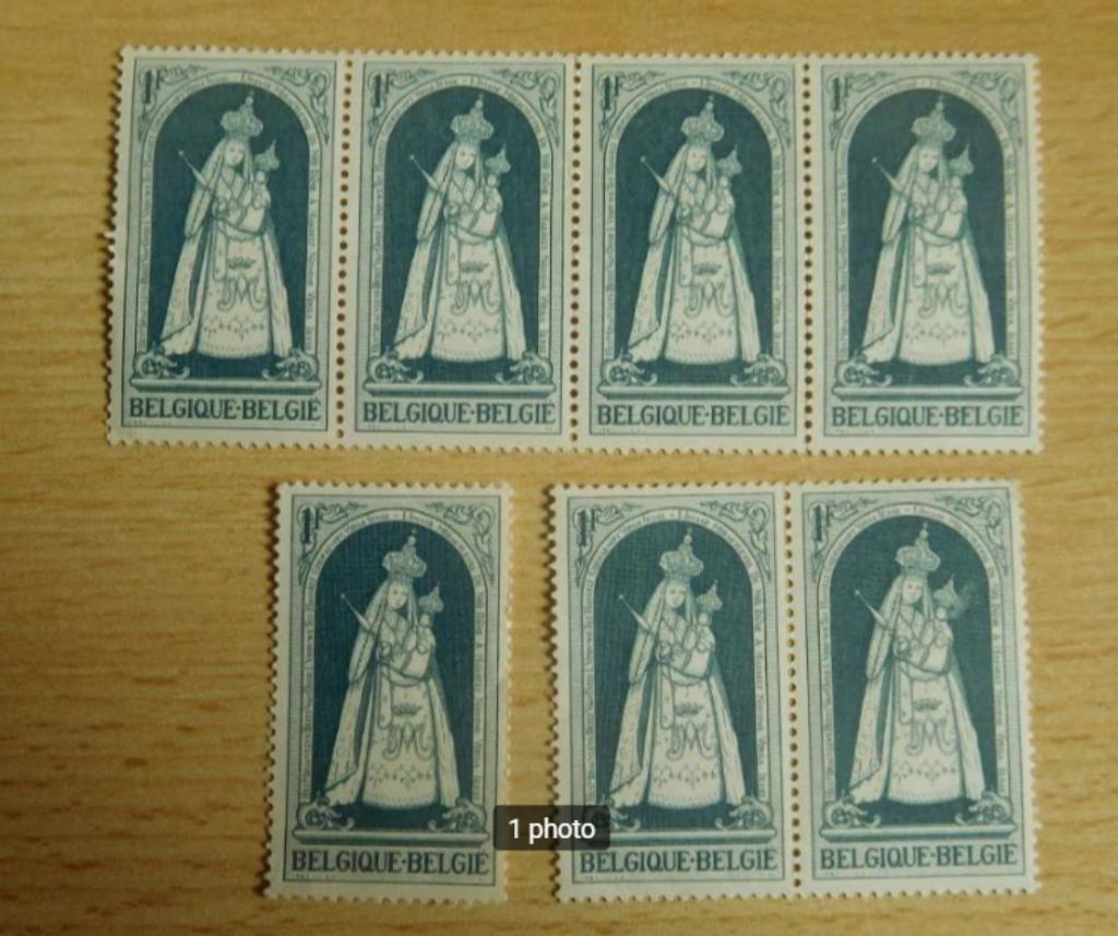 7 timbres belges : Noël, Timbres & Monnaies, Timbres | Europe | Belgique, Enlèvement ou Envoi, Non oblitéré, Noël