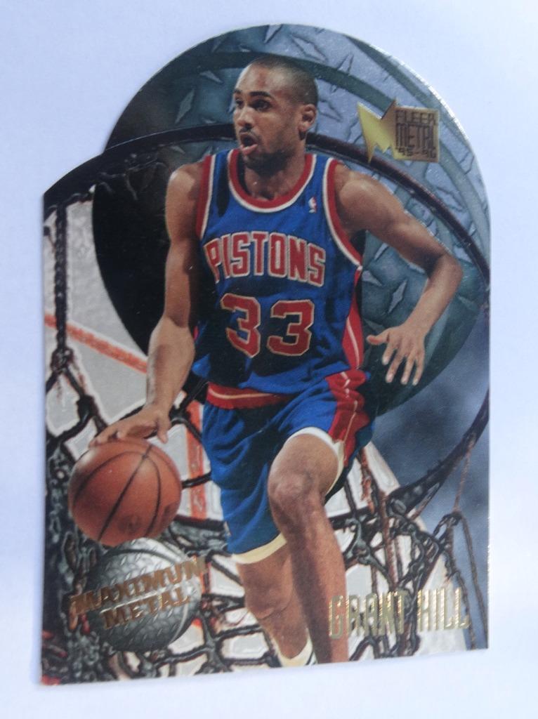 95-96 Metal Universe "Maximum Metal" Grant Hill 3 of 10, Verzenden, Zo goed als nieuw, Plaatje