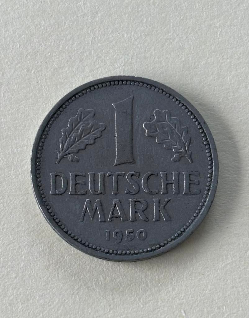 1 Duitse Mark 1950, Ophalen of Verzenden, Duitsland, Losse munt