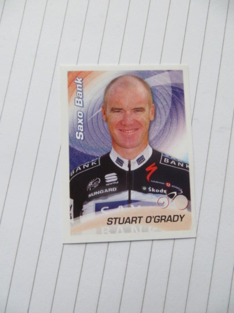 Sticker Sprint 2010 : Stuart O'Grady - Saxo Bank - 334, Verzamelen, Ophalen of Verzenden, Nieuw, Sport