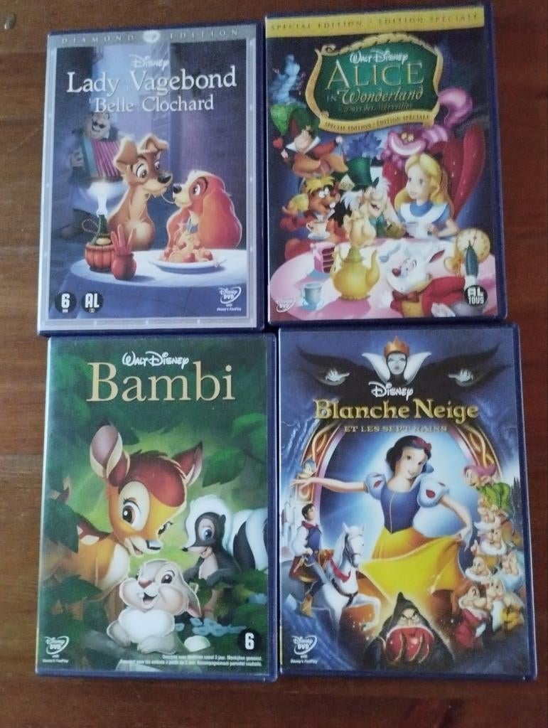 Lot 4 DVD Disney, Enlèvement ou Envoi, Comme neuf