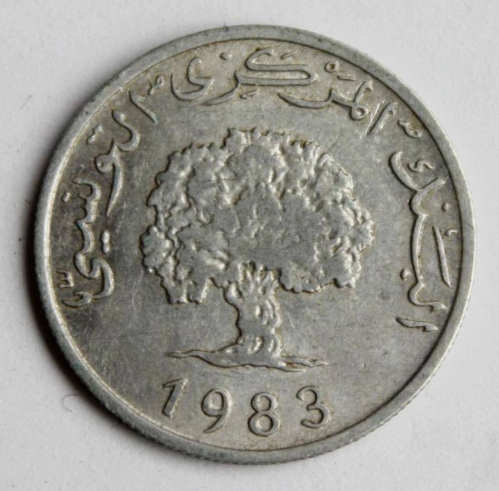 5 millimes Tunisie 1983, Enlèvement ou Envoi, Autres pays, Monnaie en vrac
