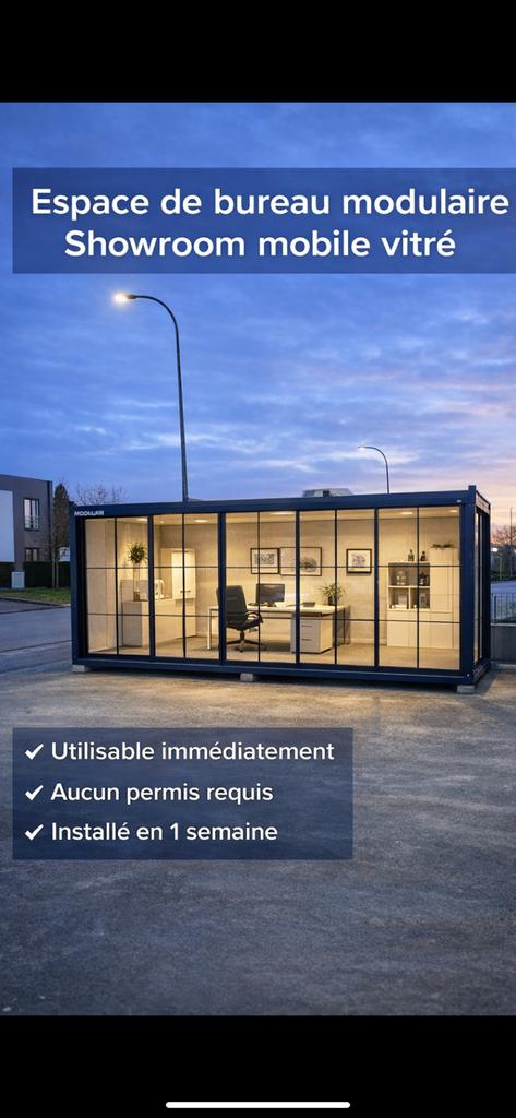 Modulaıre bureau ,espace sanitaire,poolhouse,showroom