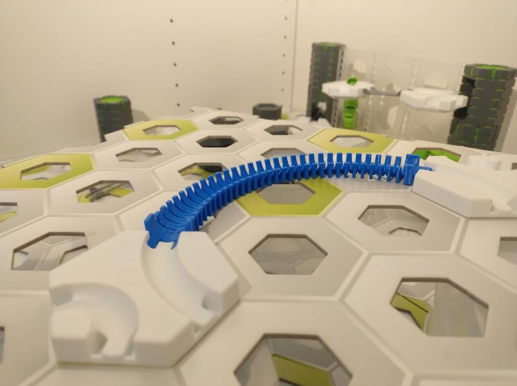 Gravitrax 3d print- flexibele rail, 3 vakjes lang, Hobby en Vrije tijd, Overige Hobby en Vrije tijd, Nieuw, Ophalen