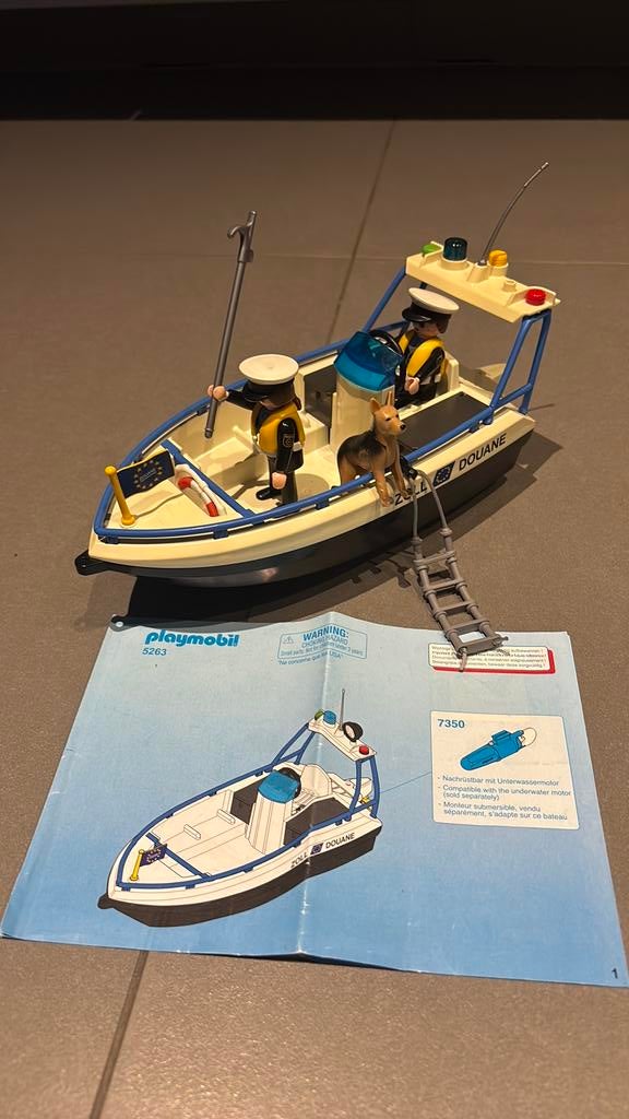 Playmobil boot douane, Ophalen, Gebruikt, Complete set