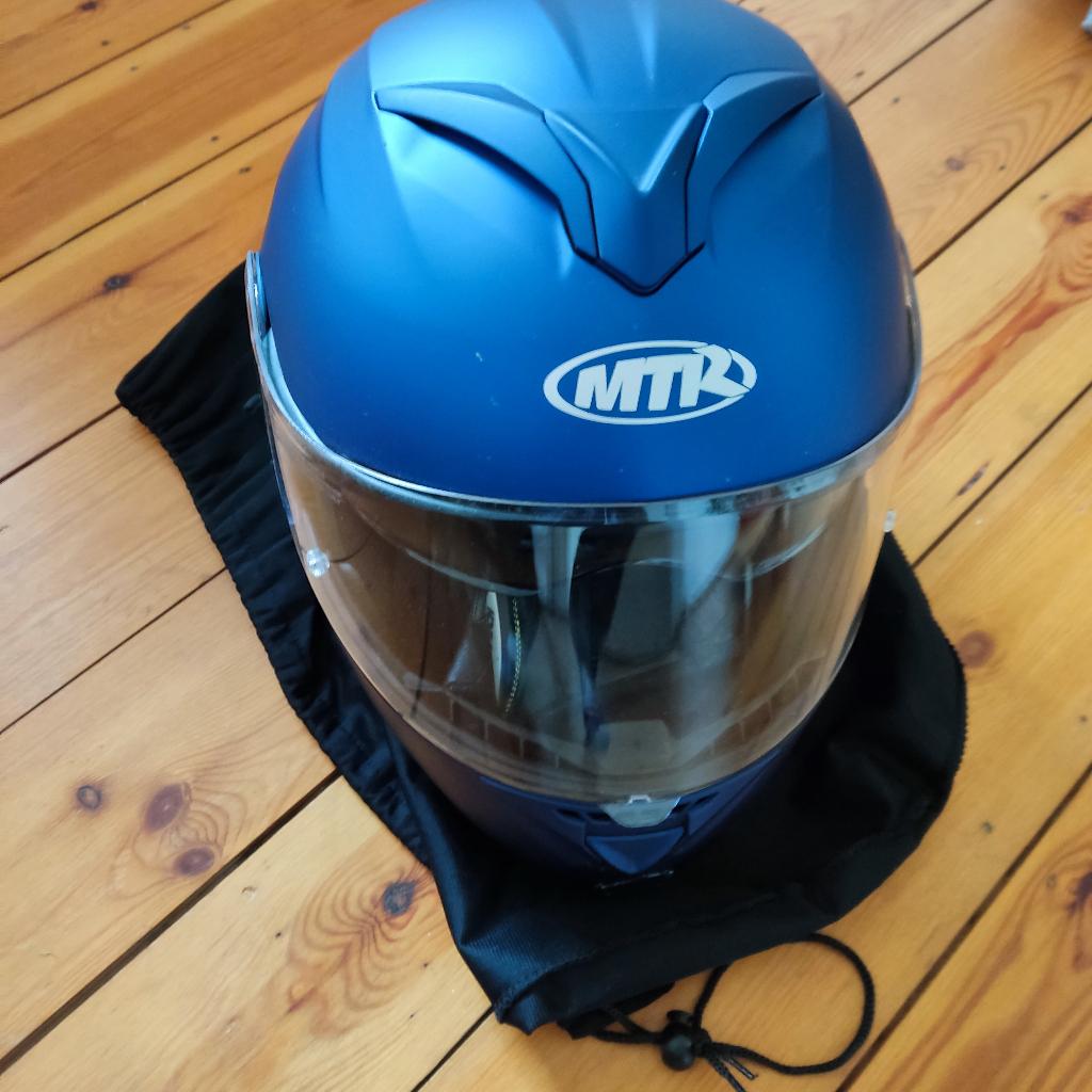 casque moto MTR K-14  Taille.S Bleu Mat, Ophalen, Systeemhelm, Heren, S