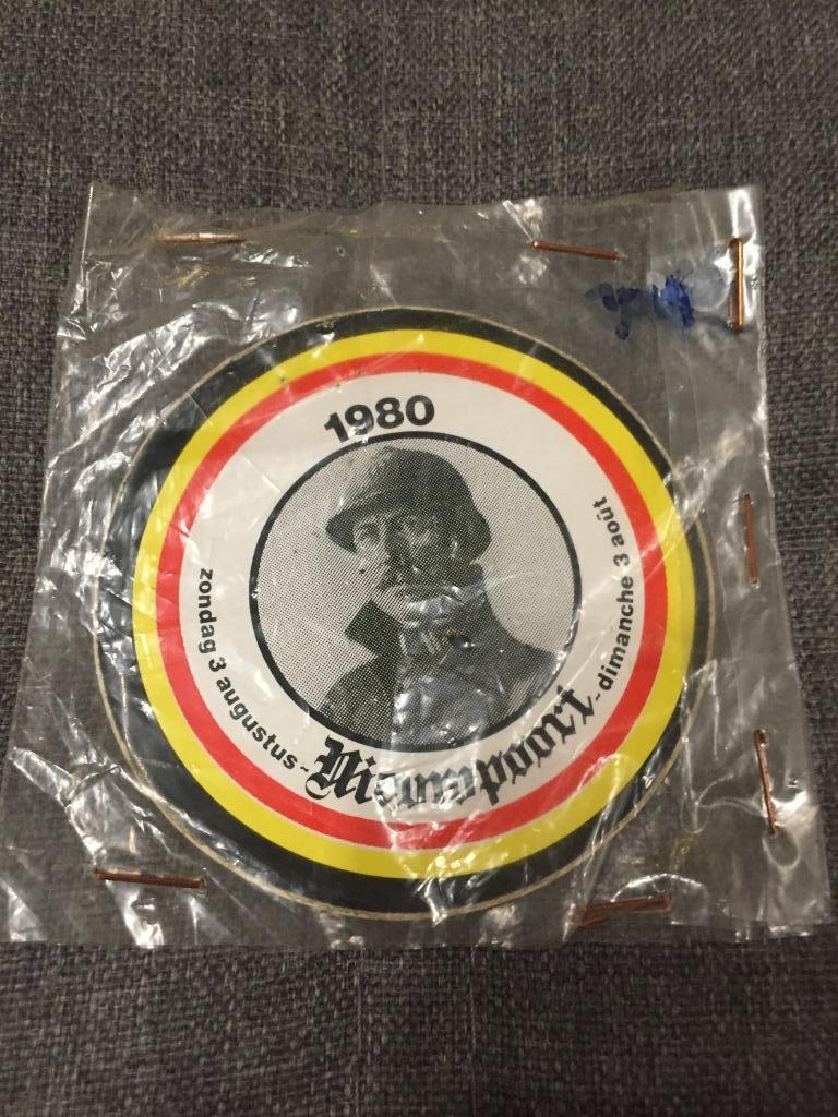Sticker Koning Albert I, Ophalen of Verzenden, Zo goed als nieuw, Kaart, Foto of Prent