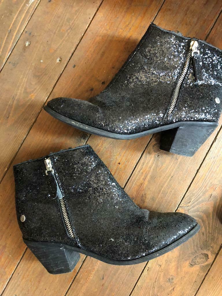 Glitter boots enkellaarsjes hak, Ophalen of Verzenden