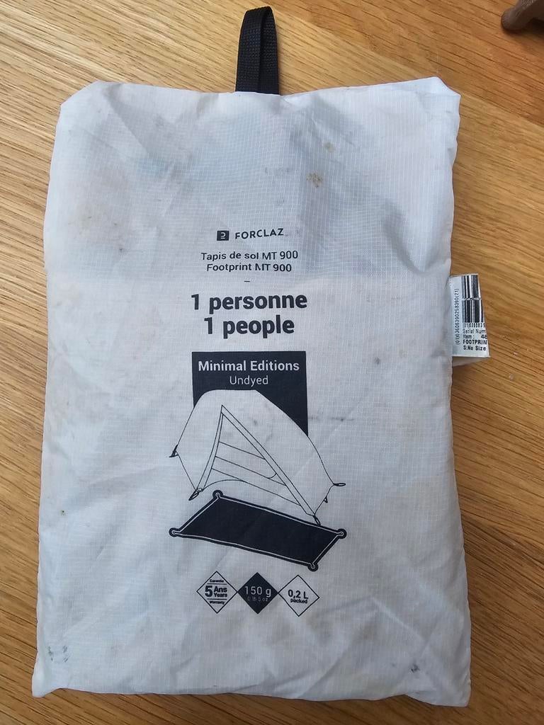 Grondzeil mt900 1 persoontent, Ophalen