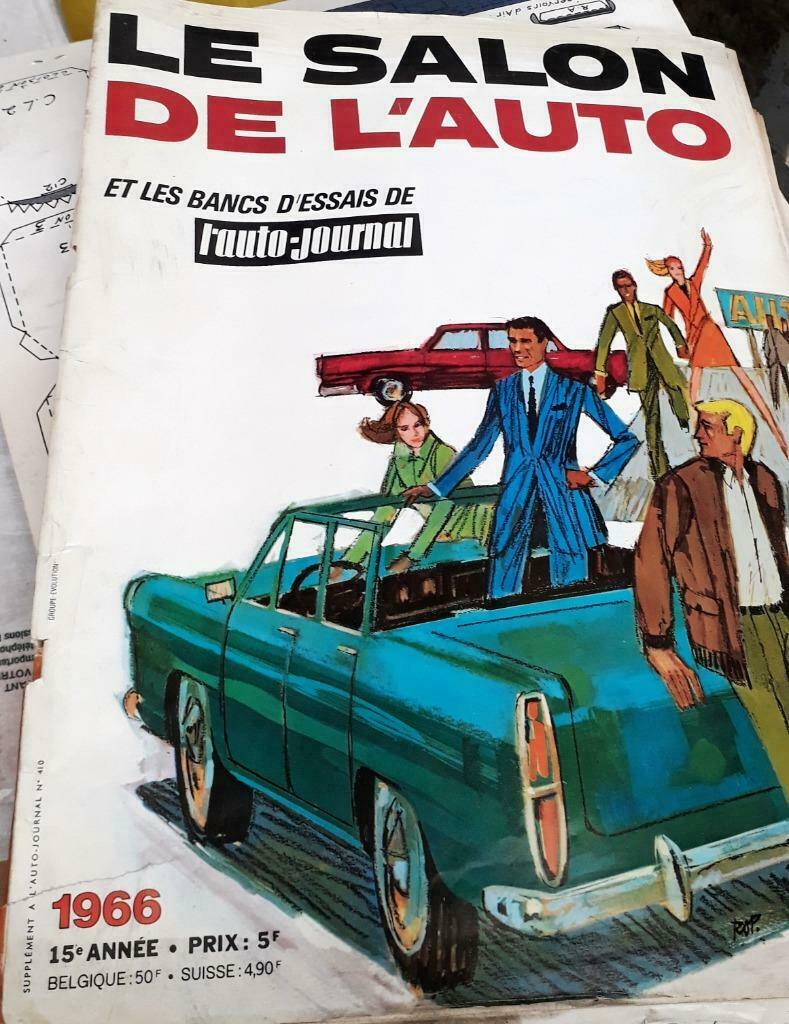 Salon de l'auto 1966 - Paris Match et Auto-journal, Collections, Envoi, Utilisé, Voitures