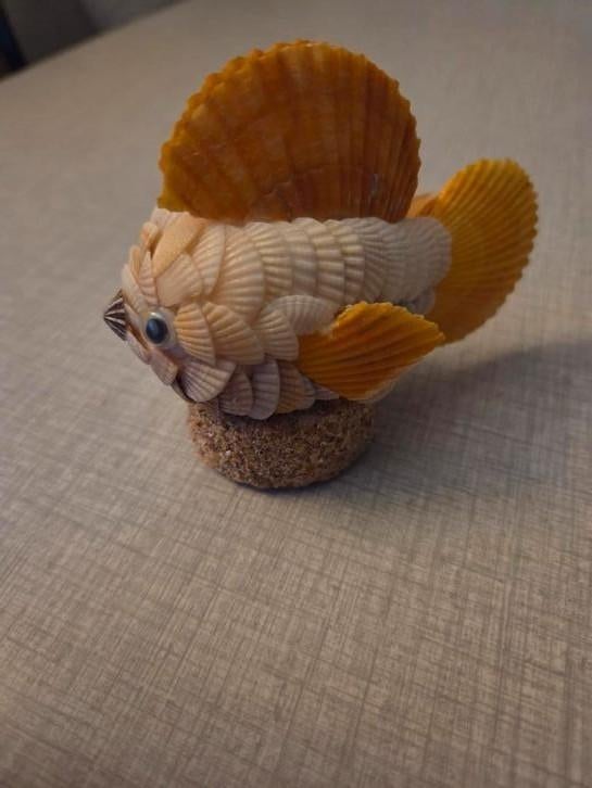 Figurine vintage en forme de coquille de poisson des années, Antiquités & Art, Enlèvement ou Envoi