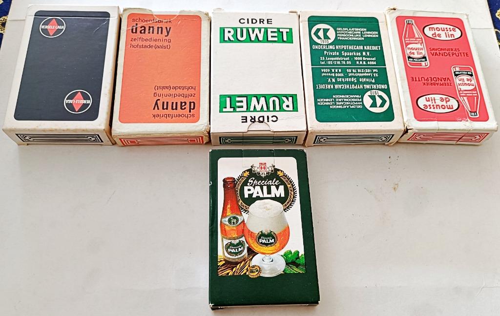 5 jeux de cartes à jouer vintage, Collections, Enlèvement ou Envoi, Utilisé, Carte(s) à jouer