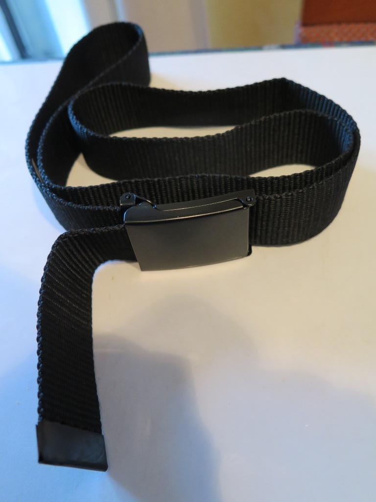 ceinture militaire noire, Neuf, Enlèvement ou Envoi, 105 à 115 cm, Ceinture