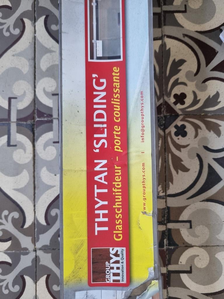 Porte coulissante en verre THYS, Bricolage & Construction, Enlèvement