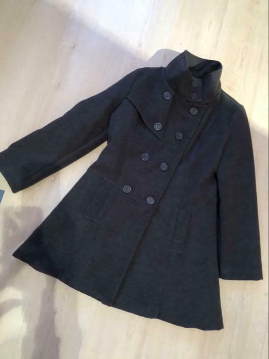 Grijze stoffen jas Rhétorique mt L, Enlèvement ou Envoi, Comme neuf, Taille 42/44 (L), Gris