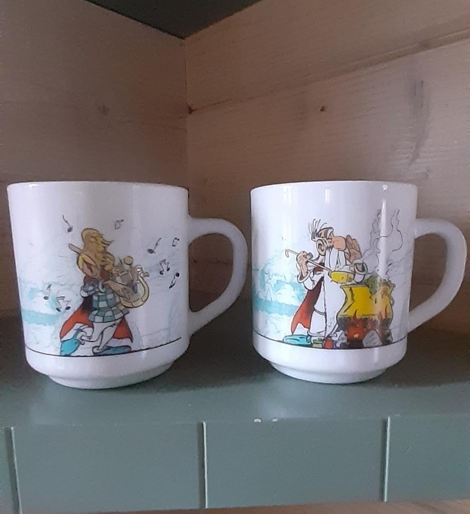 Asterix en Obelix tas mok in arcopal, Ophalen of Verzenden