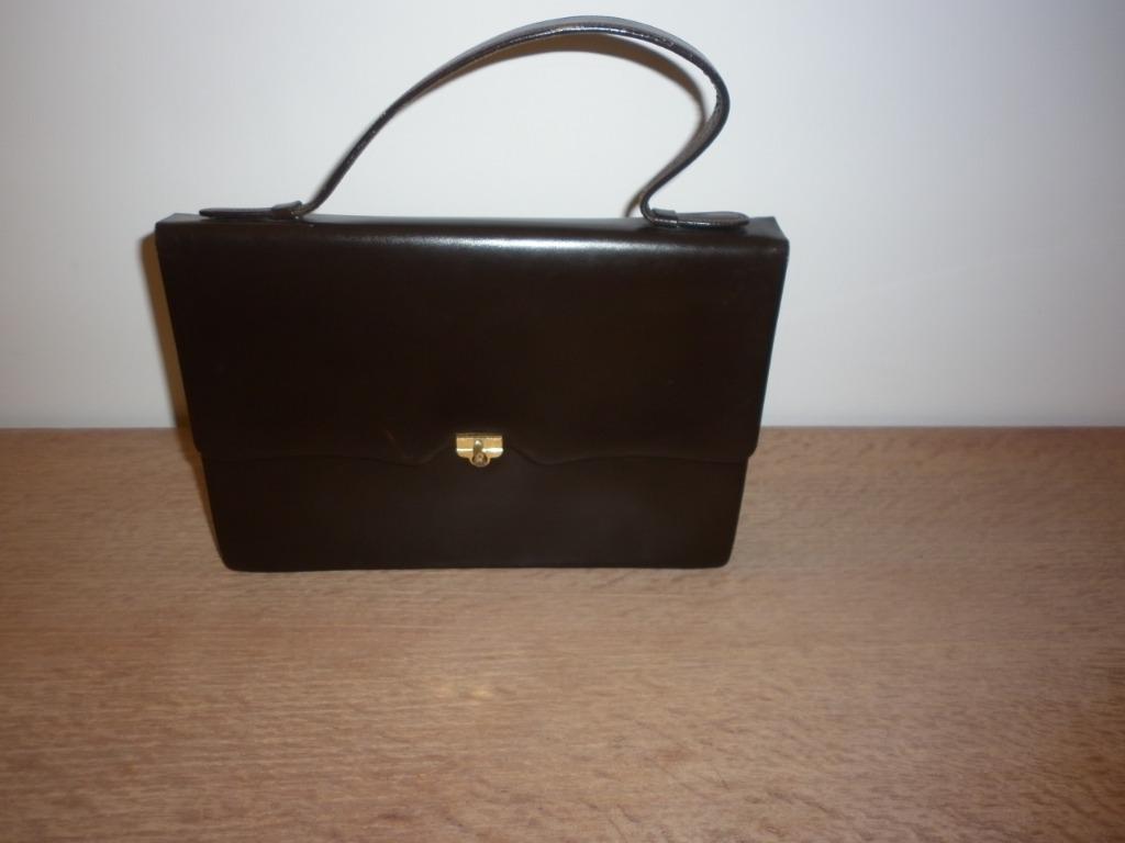 zeer mooie vintage retro bruine handtas, Handtassen en Accessoires, Tassen | Damestassen, Ophalen of Verzenden, Handtas
