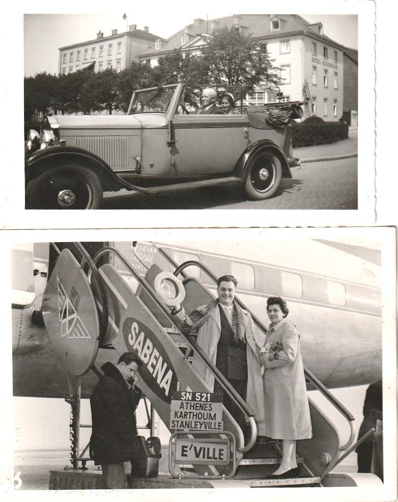 Foto : Oude auto , Sabena ., Collections, Photos & Gravures, Enlèvement ou Envoi, Utilisé, Autres sujets/thèmes, Photo