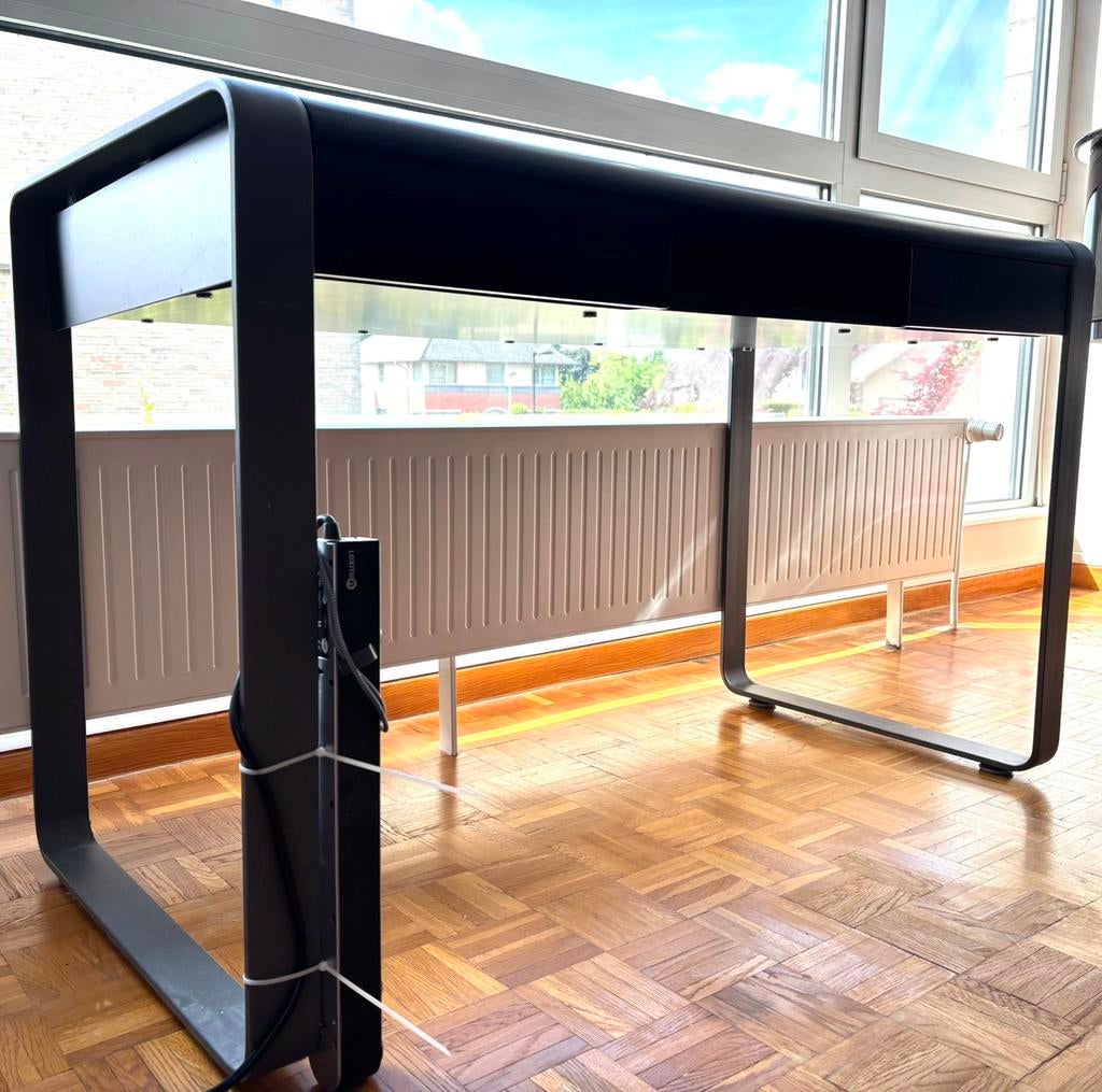 Bureau design Anthracite / Noir mat moderne, Maison & Meubles, Bureaux, Enlèvement, Utilisé