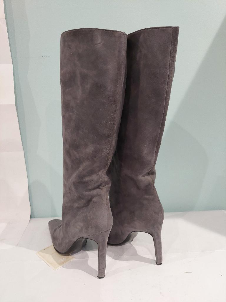 694C* CASADEI sexy grijze vintage laarzen van leer/suède(40), Kleding | Dames, Schoenen, Gedragen, Hoge laarzen, Grijs, Verzenden