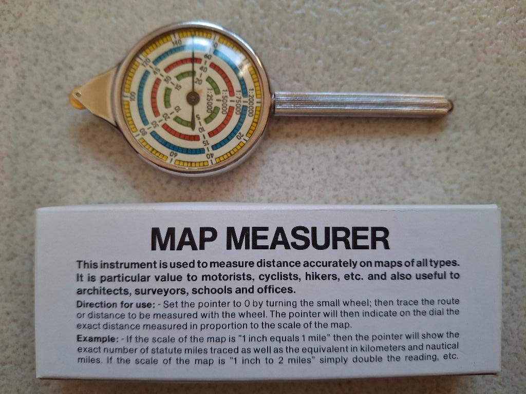 Vintage Map Measurer/Kurvenmesser, Bricolage & Construction, Instruments de mesure, Enlèvement ou Envoi, Comme neuf, Distance