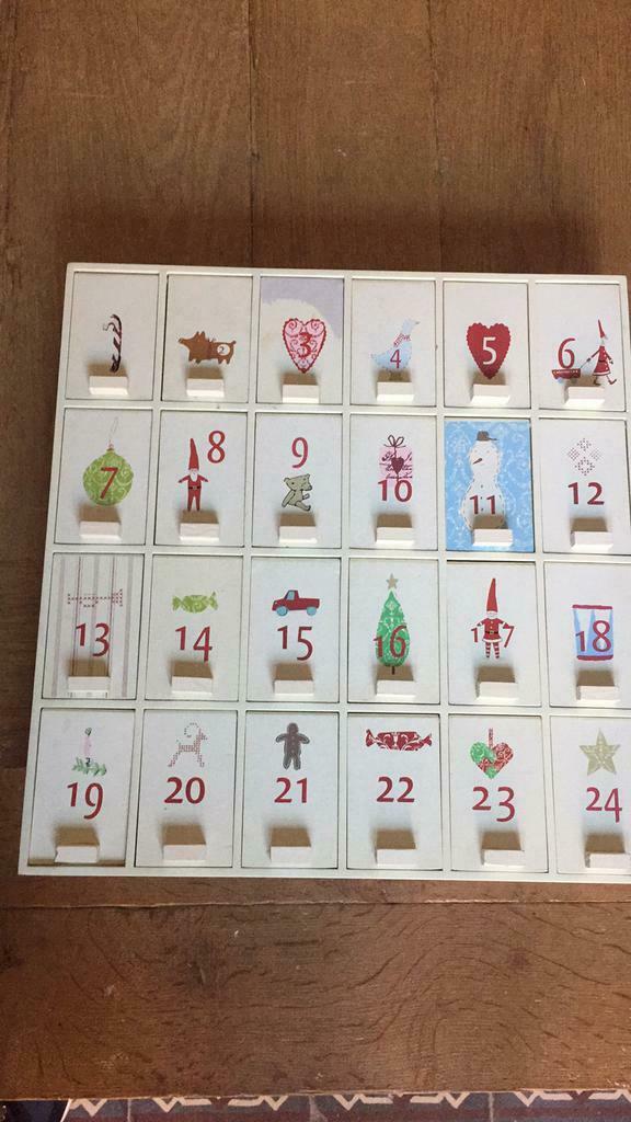 Adventkalender kerst hout .. Supermooi FLAMANT stijl, Ophalen of Verzenden