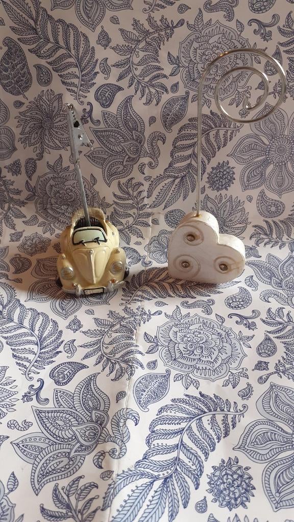 2 porte photo voiture et cœur, Enlèvement ou Envoi, Utilisé
