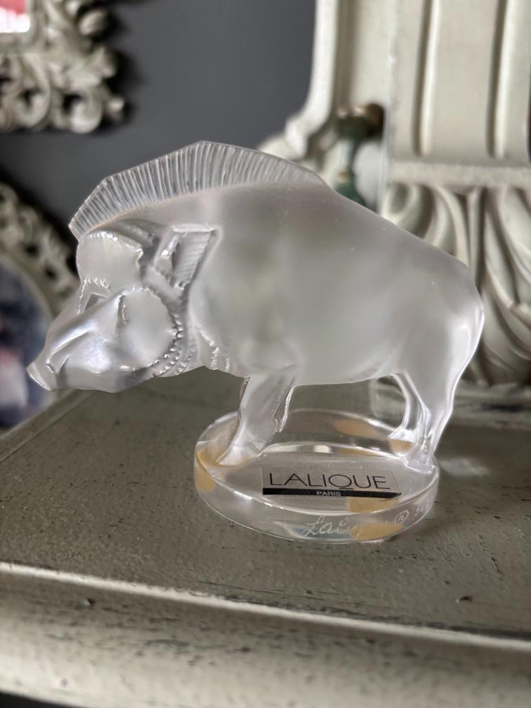 kristal Lalique beeldje van everzwijn, Ophalen, Zo goed als nieuw, Dier