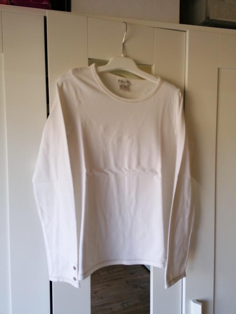 T-shirt blanc manches longues Cyrillus (14 ans-156 cm), Gebruikt, Cyrillus, Meisje, Ophalen of Verzenden