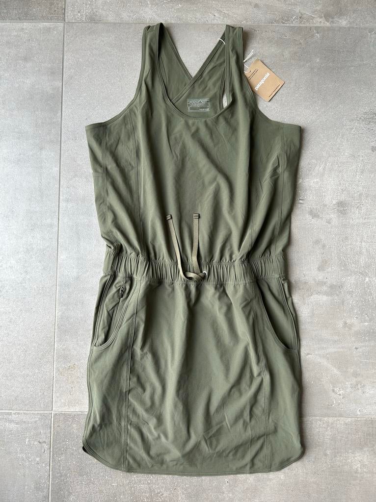 Patagonia - Kaki jurk. Maat S. Nieuw, Kleding | Dames, Sportkleding, Nieuw, Overige typen, Maat 36 (S), Groen, Ophalen of Verzenden