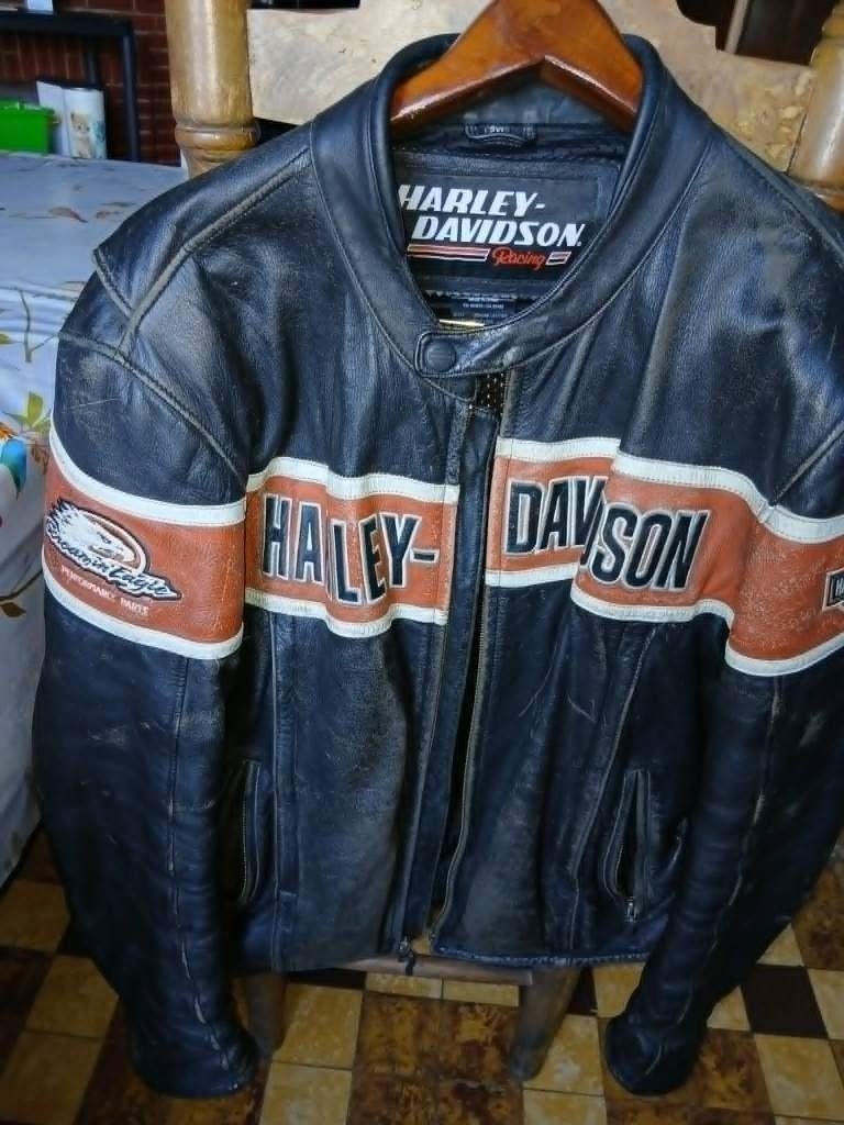 veste en cuir harley davidson, Motoren, Kleding | Motorkleding, Heren, Harley Davidson, Tweedehands, Ophalen