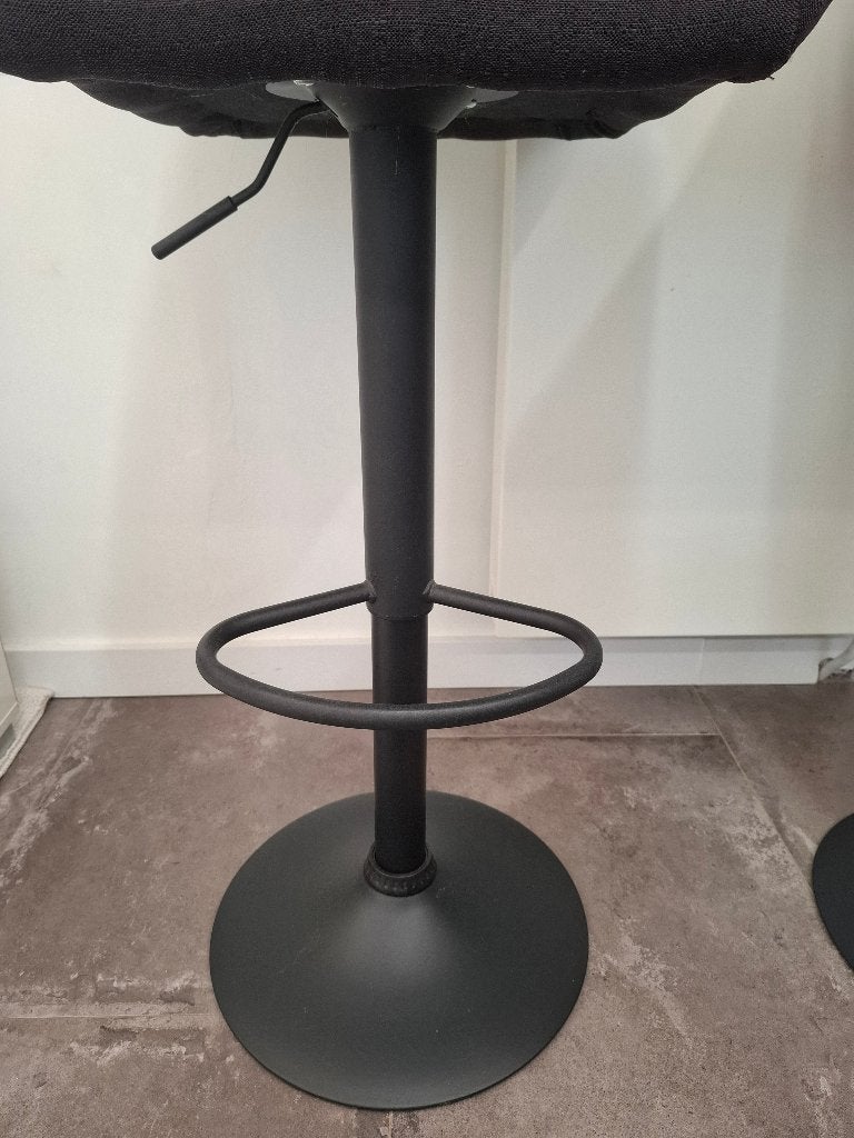 Barstoel met rugleuning, 2 tabourets, Comme neuf, Enlèvement, Métal