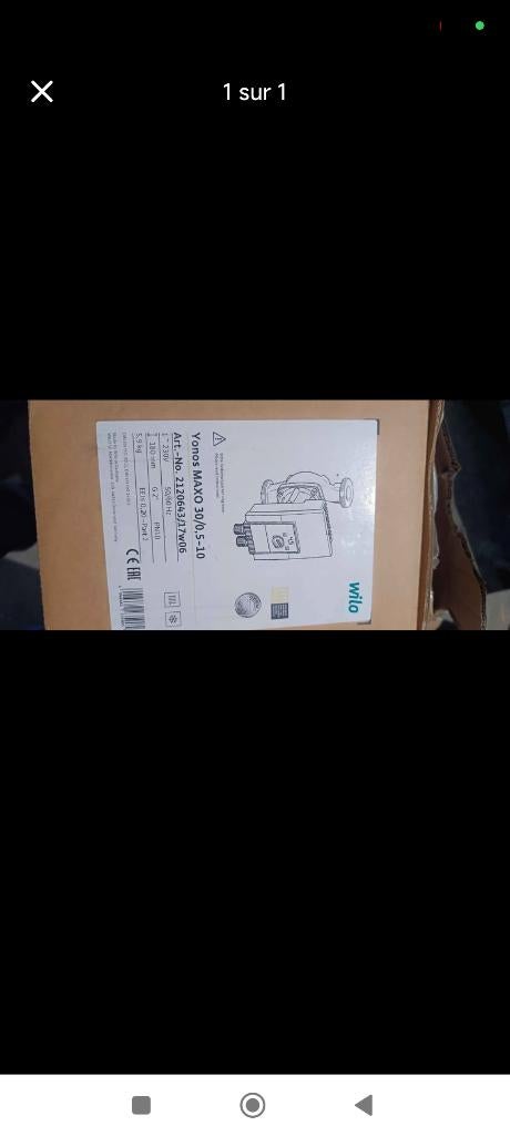 Circulateur wilo, Enlèvement, Neuf, 800 watts ou plus, Autres types