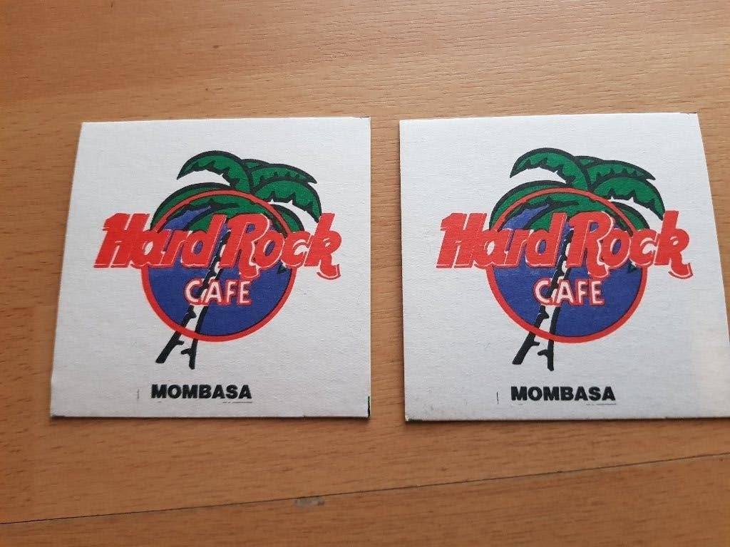Hardrock Cafe Mombassa onderleggers + 30 jaar oud !!, Ophalen of Verzenden, 1980 tot heden, Nieuw, Overige onderwerpen