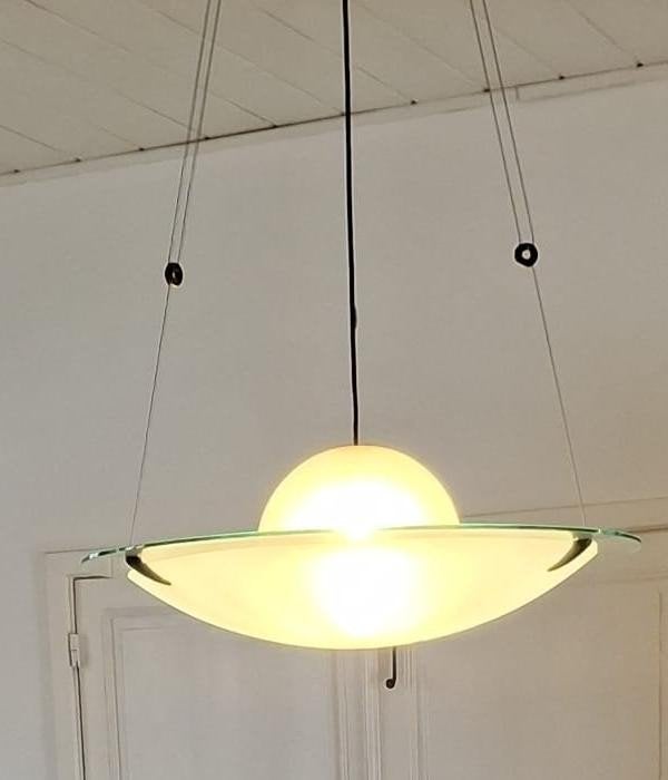 Vintage UFO Saturn hanglamp, Hustadt Leuchten, Ophalen