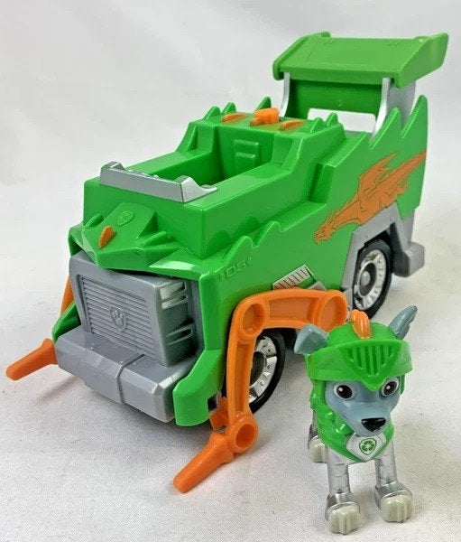 Voiture PAW Patrol Rescue Knights Rocky et figurine Knight, Envoi, Comme neuf
