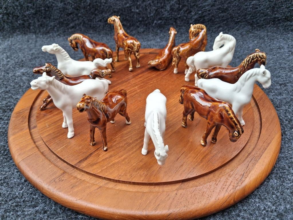 Vintage set Wang Mu paarden in porselein, Antiek en Kunst, Ophalen of Verzenden