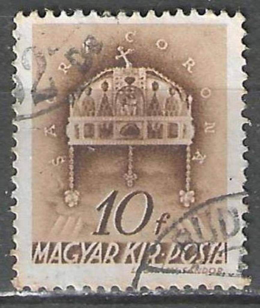 Hongarije 1939 - Yvert 529 - Stefanskroon - 10 fi. (ST), Postzegels en Munten, Verzenden, Gestempeld