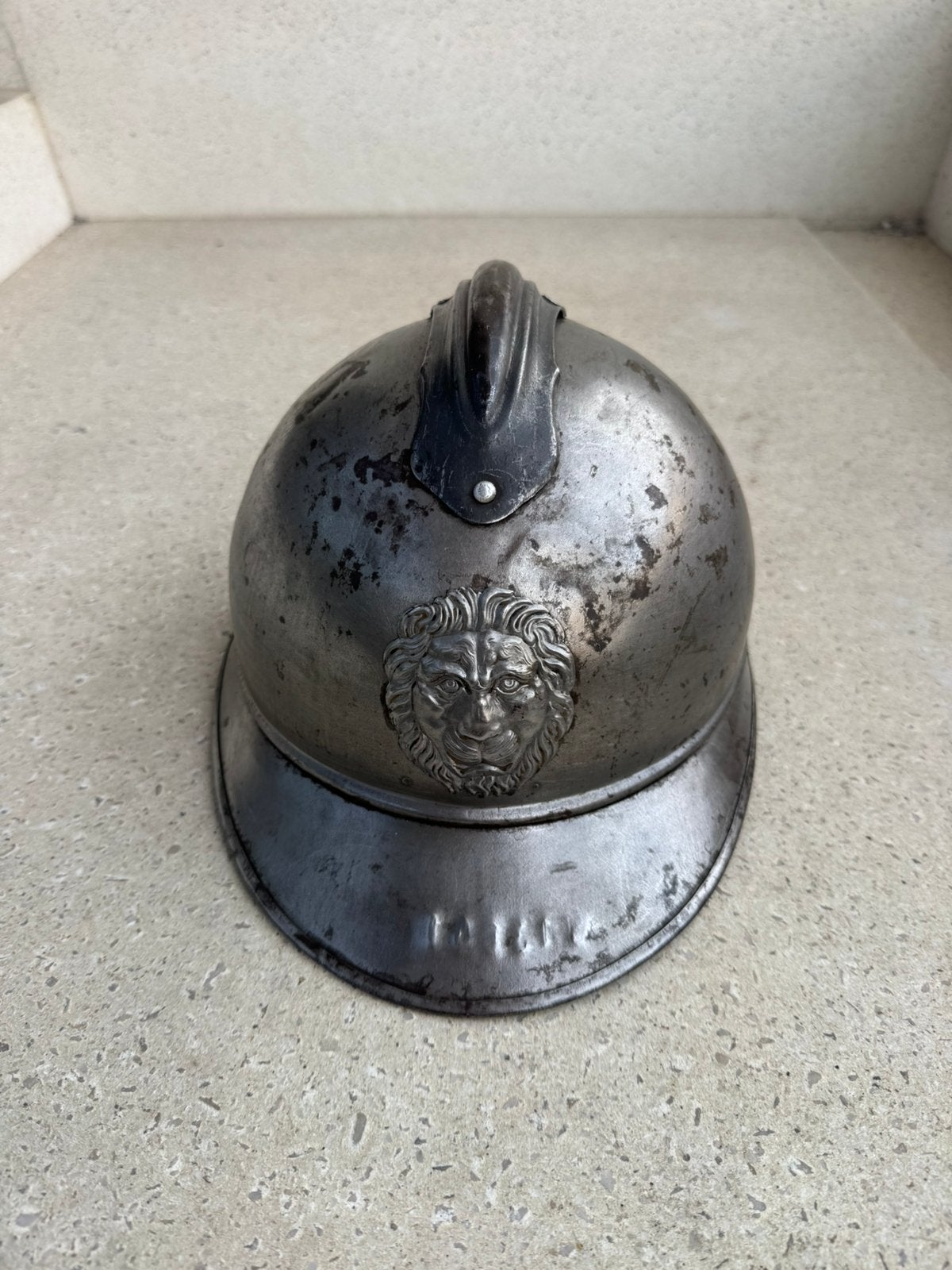 Wo1 ABBL M15 helm met stamnummers & naam, Verzamelen, Ophalen of Verzenden