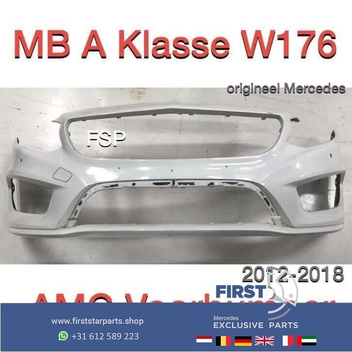 W176 A45 AMG Voorbumper Pre Facelift Mercedes A Klasse wit, Utilisé, -, Avant, -
