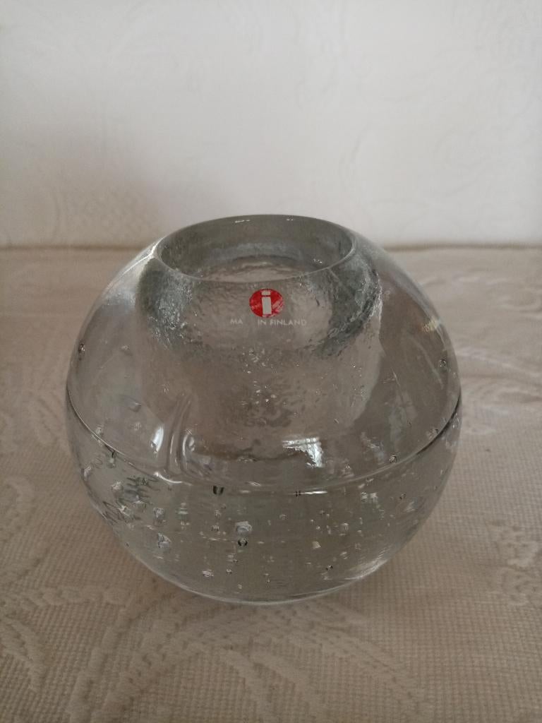 Bougeoir verre Arkipelago by Timo Sarpaneva 80s, Enlèvement ou Envoi