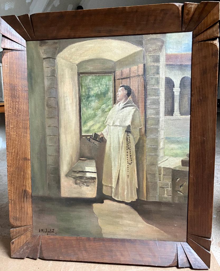 Huile sur Toile "Le Rayon de Soleil" – Signée V. Richelet, Antiquités & Art, Enlèvement