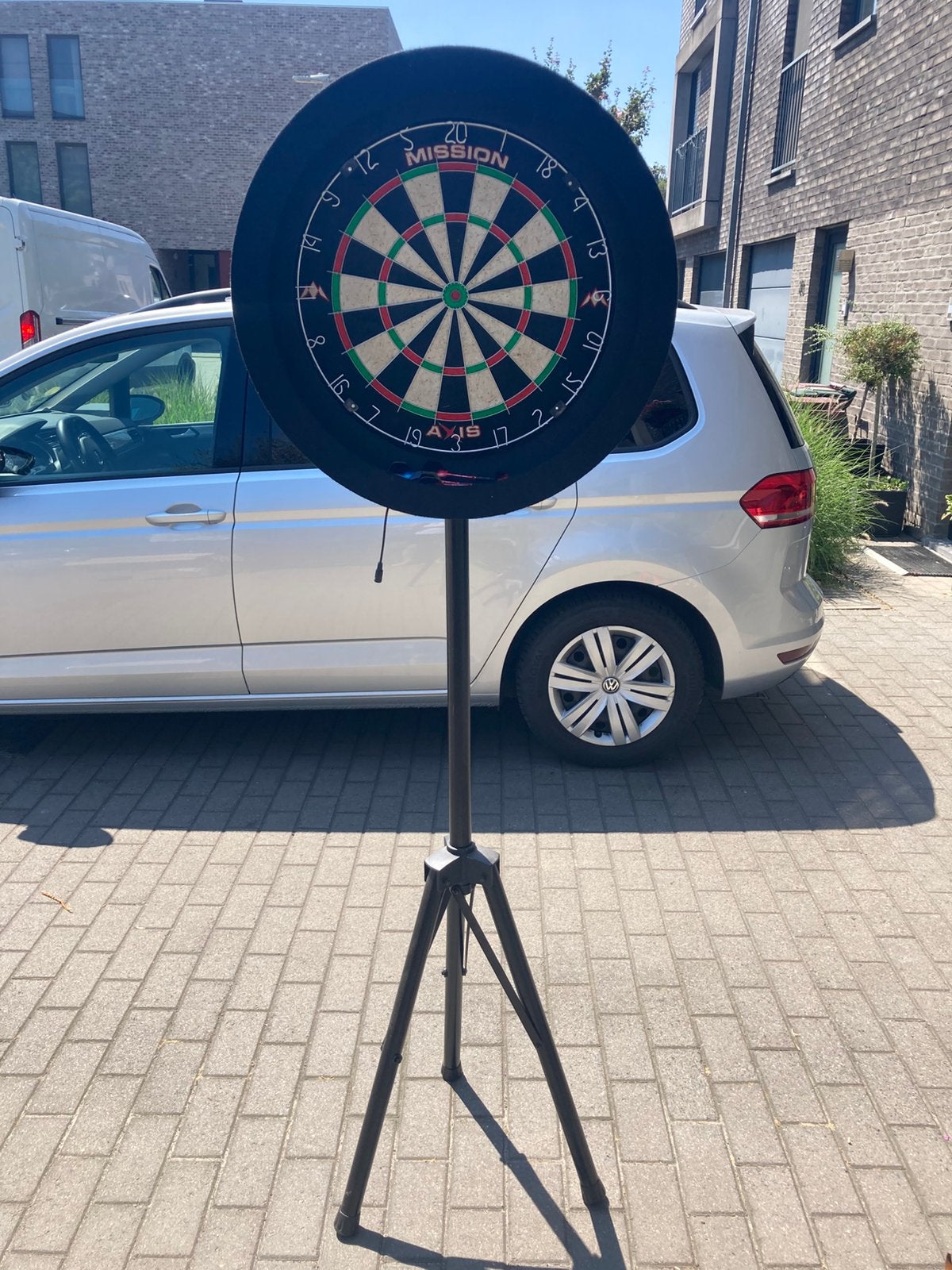 Vogelpin op staander, Sport en Fitness, Darts, Ophalen, Gebruikt, Dartbord