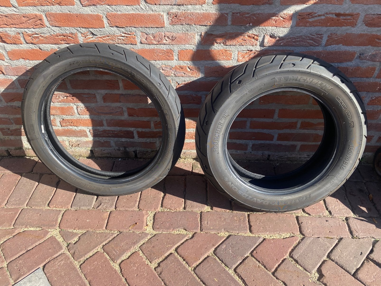 Harley Davidson Banden Michelin  Scorcher 31, Ophalen, Gebruikt