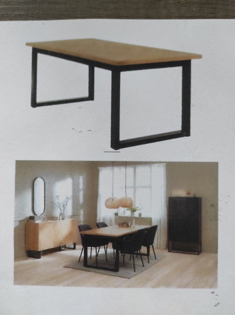 Table JYSK salle à manger, Maison & Meubles, Enlèvement, Utilisé, 200 cm ou plus, 50 à 100 cm