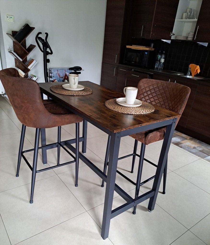 Hoge tafel + set van 2 kinderstoelen, Ophalen, Gebruikt