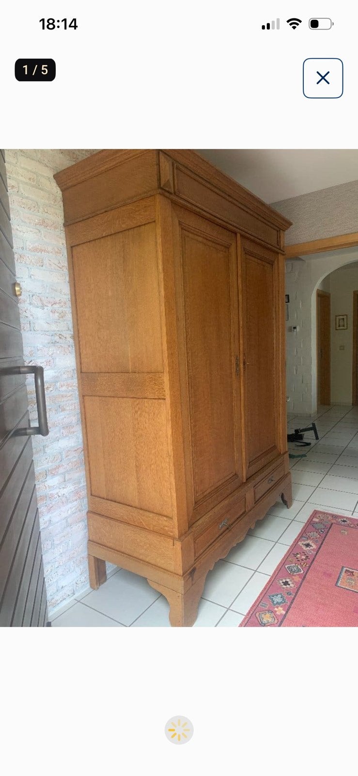 Armoire de hall, Enlèvement