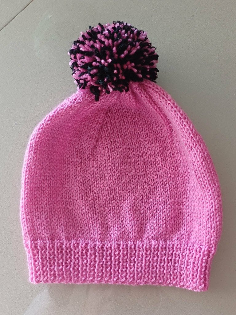 Leuke NIEUWE handgebreide roze muts zie objecten, Kleding | Dames, Ophalen, Nieuw, Muts