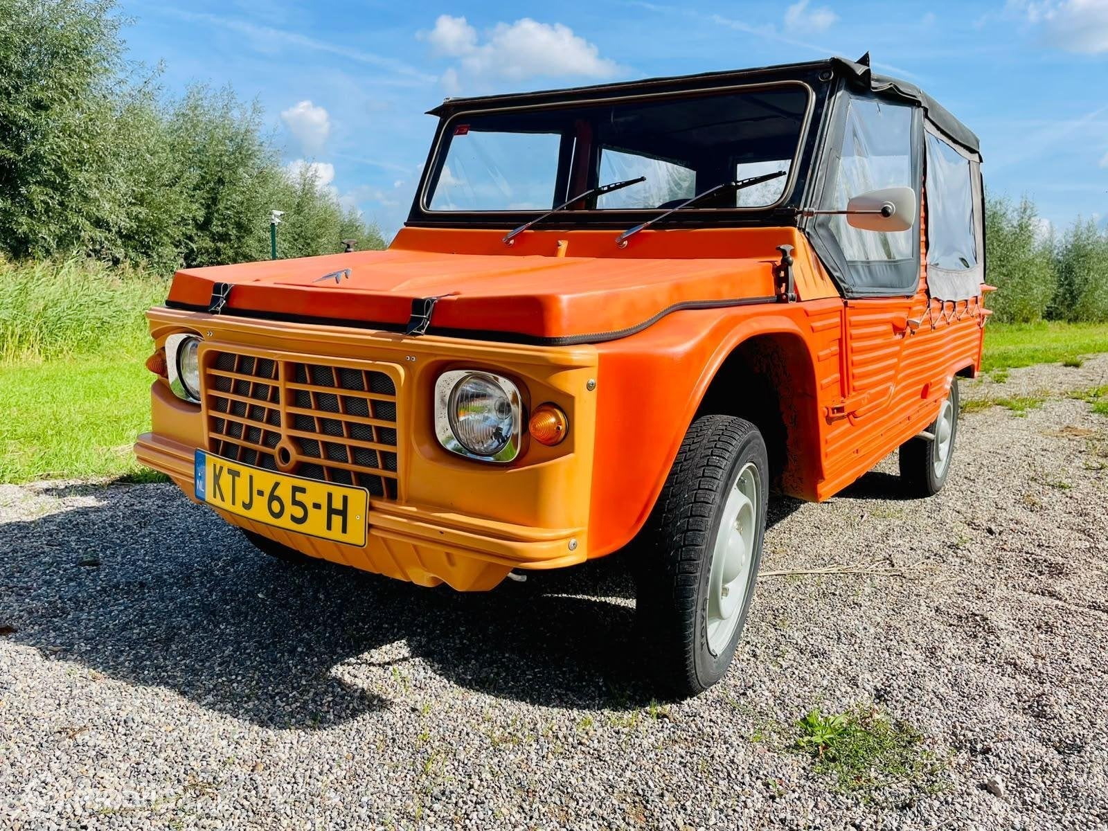 Mehari orange 4 pers. 03-1986 65.920 km | Import Spanje, Autres modèles, Achat, Cabriolet, Boîte manuelle