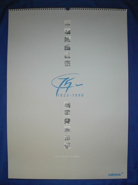 Sabena Calendar 1998 - 75th Anniversary 1923-1998, Verzenden, Nieuw